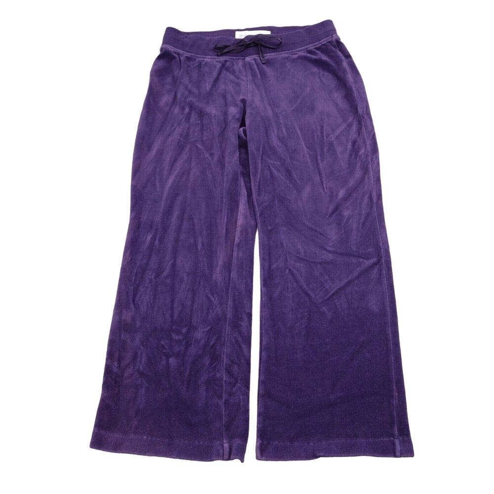 Made for Life Pants Womens PS Purple High Waist Drawstring Straight Cut Sweats